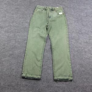 Artemis Vintage Jeans Womens 13/30 Green Straight High Rise Sculpt 30x28*